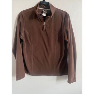 The North Face brown 1/4 zip size large